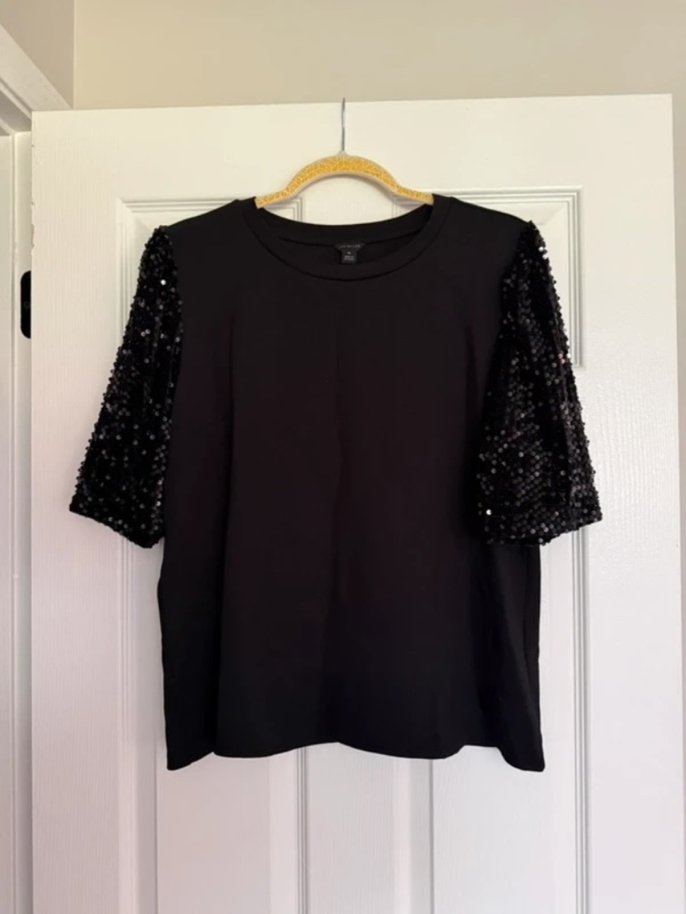 Black sparkly sleeve blouse